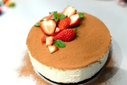 Make Yogurt cream cheesecake step 11