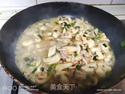 Make Mushroom bacon pasta step 5
