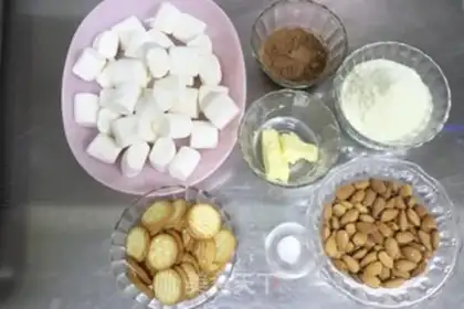 Make Peach and cocoa souffle step 0