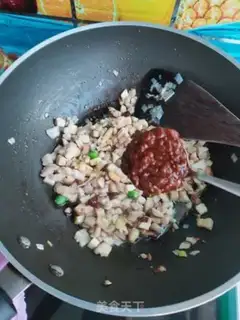 Make Scrambled meat and mushrooms step 8