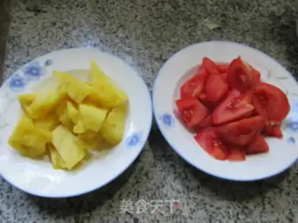 Make Pineapple fried tomatoes step 0