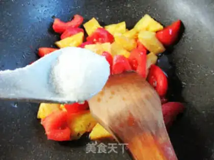 Make Pineapple fried tomatoes step 4