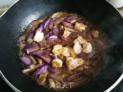Make Fish, shrimp, eggplant step 8