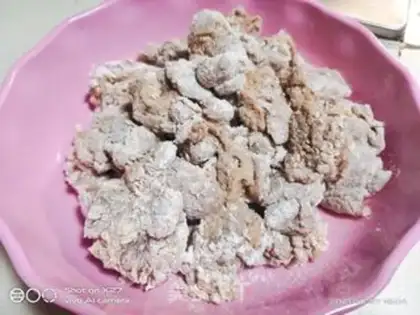 Make Fry chicken sauna step 2