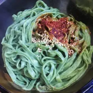 Make Cheese juice and spinach noodles step 8