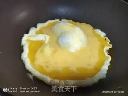 Make Cream fried eggs step 2