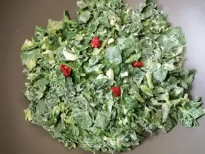 Make Garlic pepper and spinach step 11
