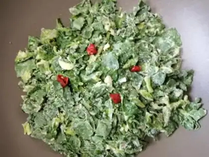 Make Garlic pepper and spinach step 12