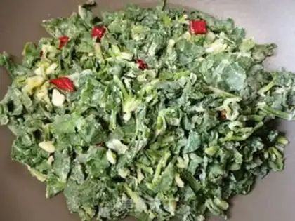 Make Garlic pepper and spinach step 13
