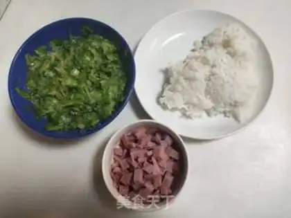 Make Ham omelet egg fried rice step 0