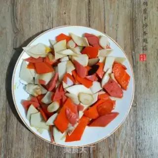 Make Carrot fried abalone mushroom step 3