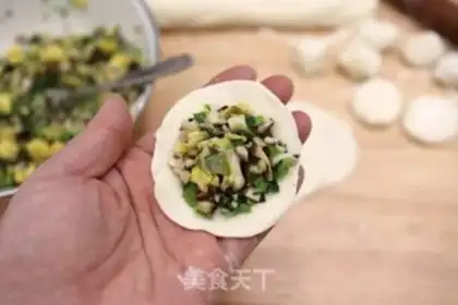 Make Egg mushroom dumplings step 10