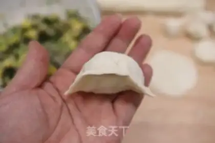 Make Egg mushroom dumplings step 11