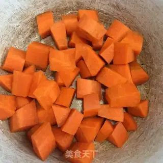 Make Carrots, peas, ribs step 1