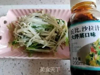 Make Black bean sprouts with golden needle mushrooms step 10
