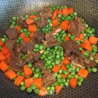 Make Carrots, peas, ribs step 8
