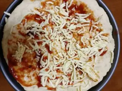 Make Corn mango pizza step 5