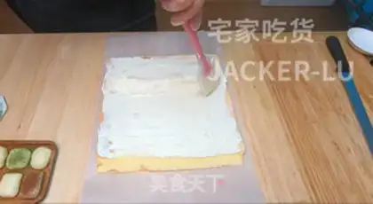 Make Japanese cotton Swiss roll step 25