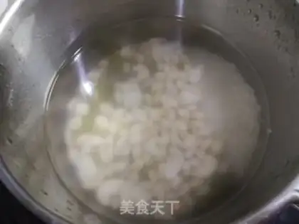 Make The lentils green bean porridge step 2