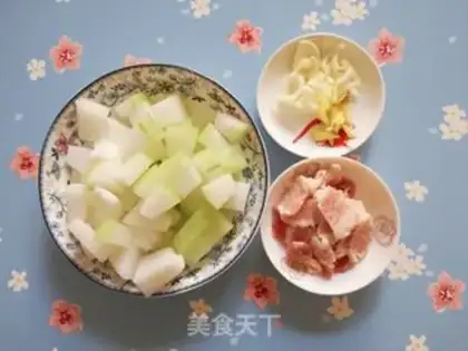 Make Shrimp-skin-burning melon step 1