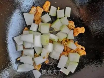 Make Shrimp-skin-burning melon step 5