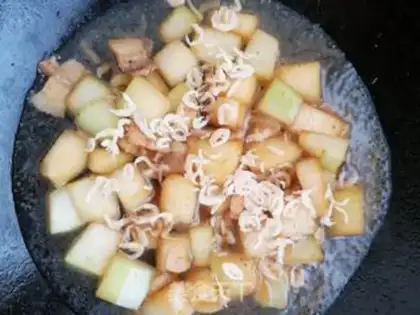 Make Shrimp-skin-burning melon step 7