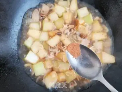 Make Shrimp-skin-burning melon step 8