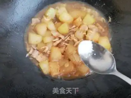 Make Shrimp-skin-burning melon step 9