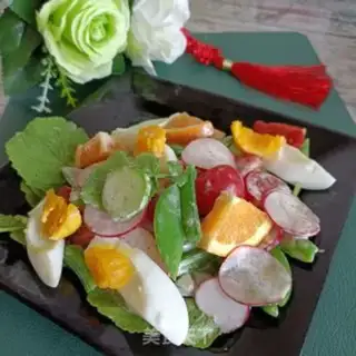 Make Sweet bean egg salad step 13