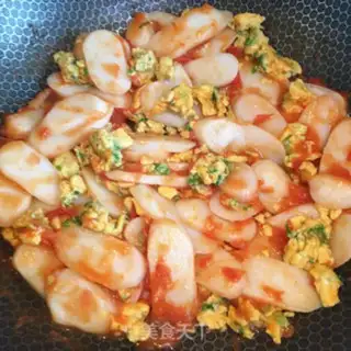 Make Tomato eggs, fried cake step 7