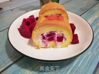 Make Flamingo cream roll step 18