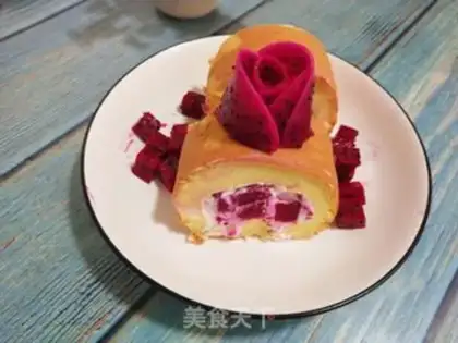 Make Flamingo cream roll step 19