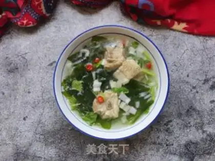 Make ♪ Little seaweed steak soup ♪ step 13