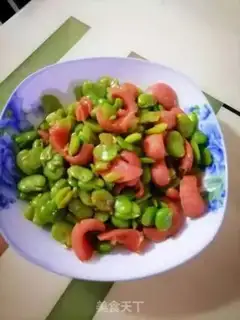 Make Scrambling beans. Hot dog intestines step 5