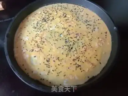 Make Black sesame shrimp pie step 6