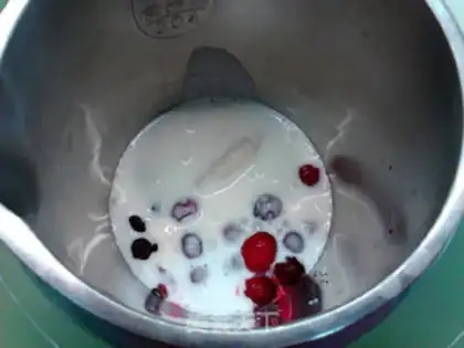 Make Double cranberry banana yogurt shake step 3