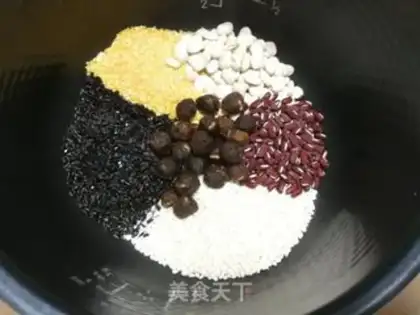 Make Black rice congee step 0