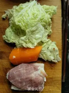 Make Pork cabbage carrots step 0