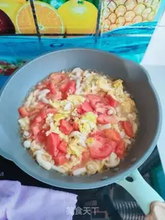 Make White mushroom tomato fried eggs step 11