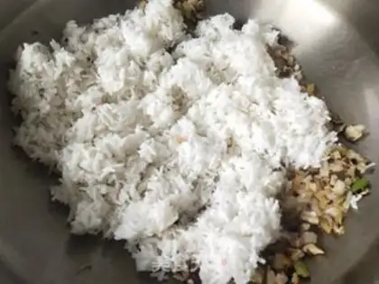 Make Mustard fried rice step 8