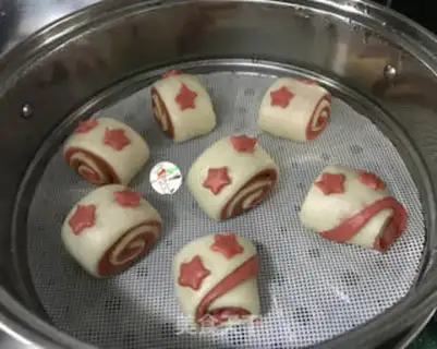 Make Peanut butter, two-coloured buns step 20
