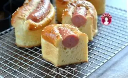 Make Sausage sesame bread step 13