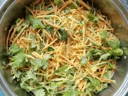 Make Carrot potatoes, celery leaves step 8