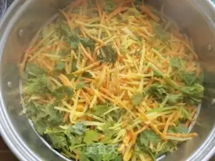 Make Carrot potatoes, celery leaves step 9
