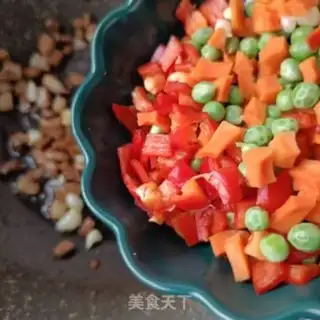 Make The meatloaf is white and the peas are white step 16