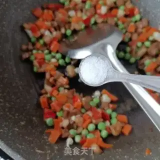 Make The meatloaf is white and the peas are white step 17