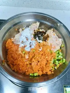 Make Carrot meat bag step 3