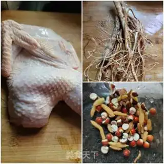 Make Five fingers of peach stew, hen step 0
