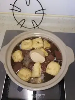Make Duck blood fan soup step 4
