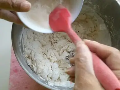 Make Fresh meat buns step 1